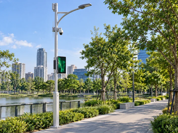ภาพตัวอย่างลักษณะงาน: Smart Emergency Pole เสาอัจฉริยะ