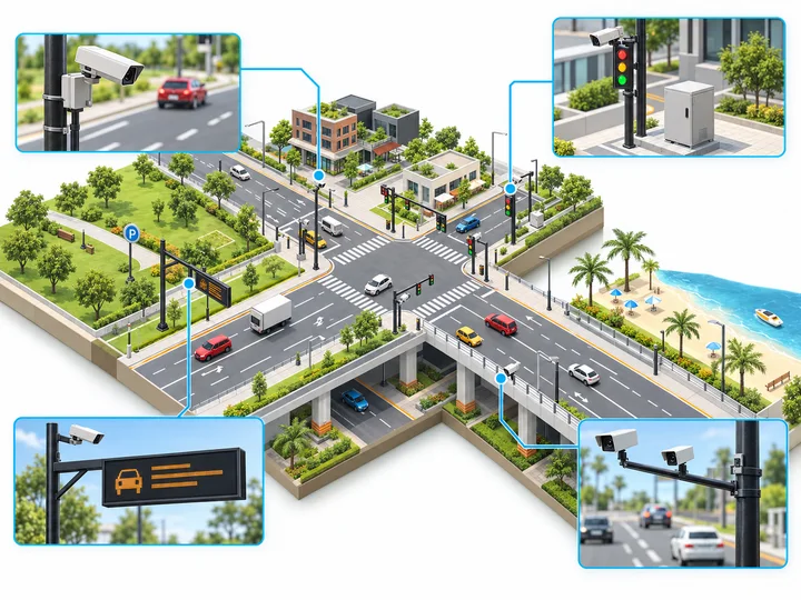 ภาพตัวอย่างลักษณะงาน: Smart Traffic ระบบจราจรอัจฉริยะ