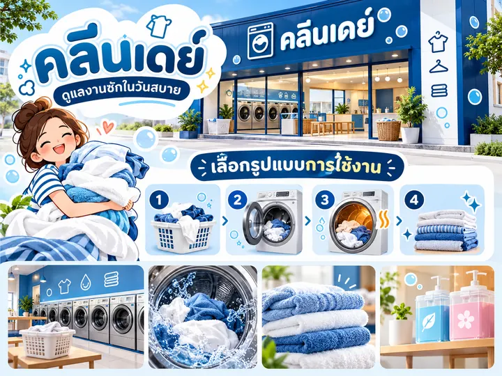 ภาพตัวอย่างลักษณะงาน: ออกแบบกราฟิกหน้าร้านและสื่อสินค้า แบรนด์สมมติ ปรับด้วย AI